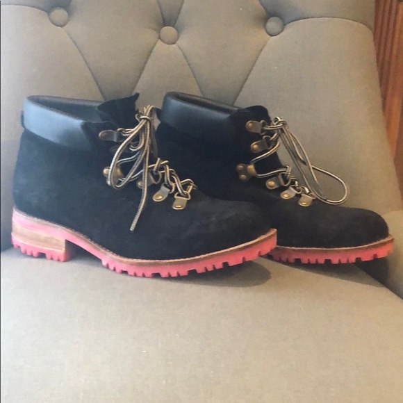 Jeffrey Campbell Lyle Black hiking boots pink - Picture 4 of 7